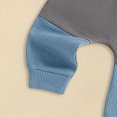 thumbnail image 7 of TOWED22 Infant Fall Winter Outfit Waffle Baby Boy Clothes Print Long Sleeve Sweatshirt and Stretch Pants 6 12 18 24M 3T 4T 5T Set Size:18-24 M,Color:Grey, 7 of 7