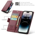 thumbnail image 2 of ELEHOLD Wallet Case for iPhone 11 Pro Max 6.5" Premium Leather Case wih RFID Blocking Function Card Slots Kickstand Magnetic Clasp Shockproof Cover for Men Women,Wine, 2 of 11