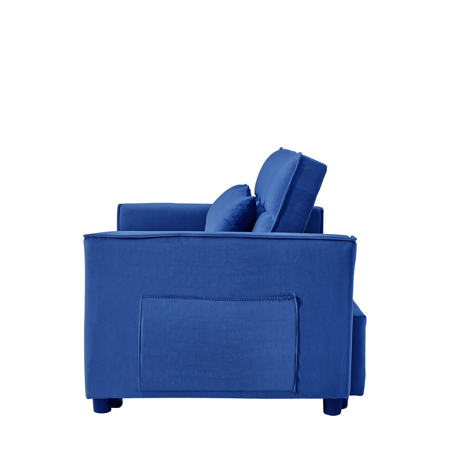 Hommoo 3 in 1 Convertible Pull Out Sofa Bed, Loveseat Sleeper Sofa, Blue