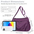 thumbnail image 3 of KXF Multi-layer Nylon Shoulder Bag for Women Large Capacity Crossbody Bag Lightweight Travel Satchel, 3 of 7