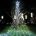 thumbnail image 1 of Cadena de luces de estrella para exteriores de 16,4 pies, 198 LED para adorno de árbol de Navidad, estrella iluminada de 14 pulgadas para días festivos, Navidad, Año Nuevo y cumpleaños, 1 of 5