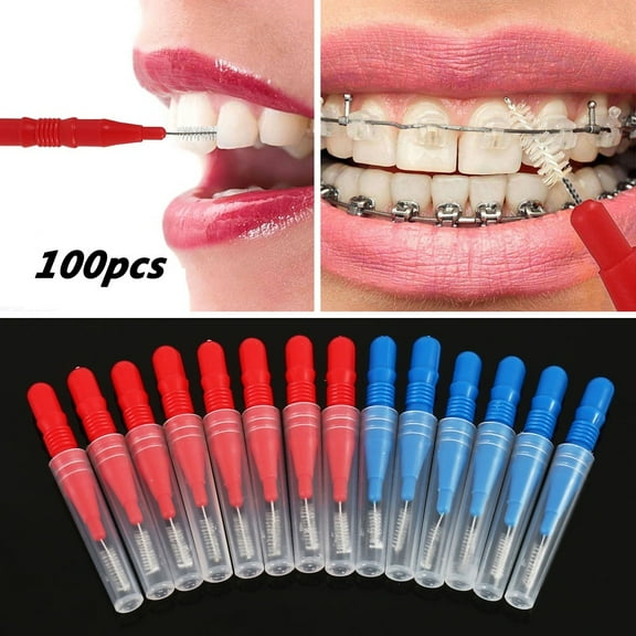 50/100 Pcs Disposable Soft Interdental Brushes Toothpicks Dental Oral Care Tools