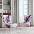 thumbnail image 2 of Designart "Purple and Gold Splash" Upholstered Fractals Accent Chair and Modern & Contemporary Arm Chair - Multiple Color & Pattern, 2 of 7
