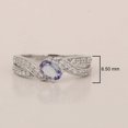 thumbnail image 5 of Mooneye 1.20 Ctw Oval Shape Tanzanite 925 Sterling Silver Women Cluster Engagement Ring, 5 of 7