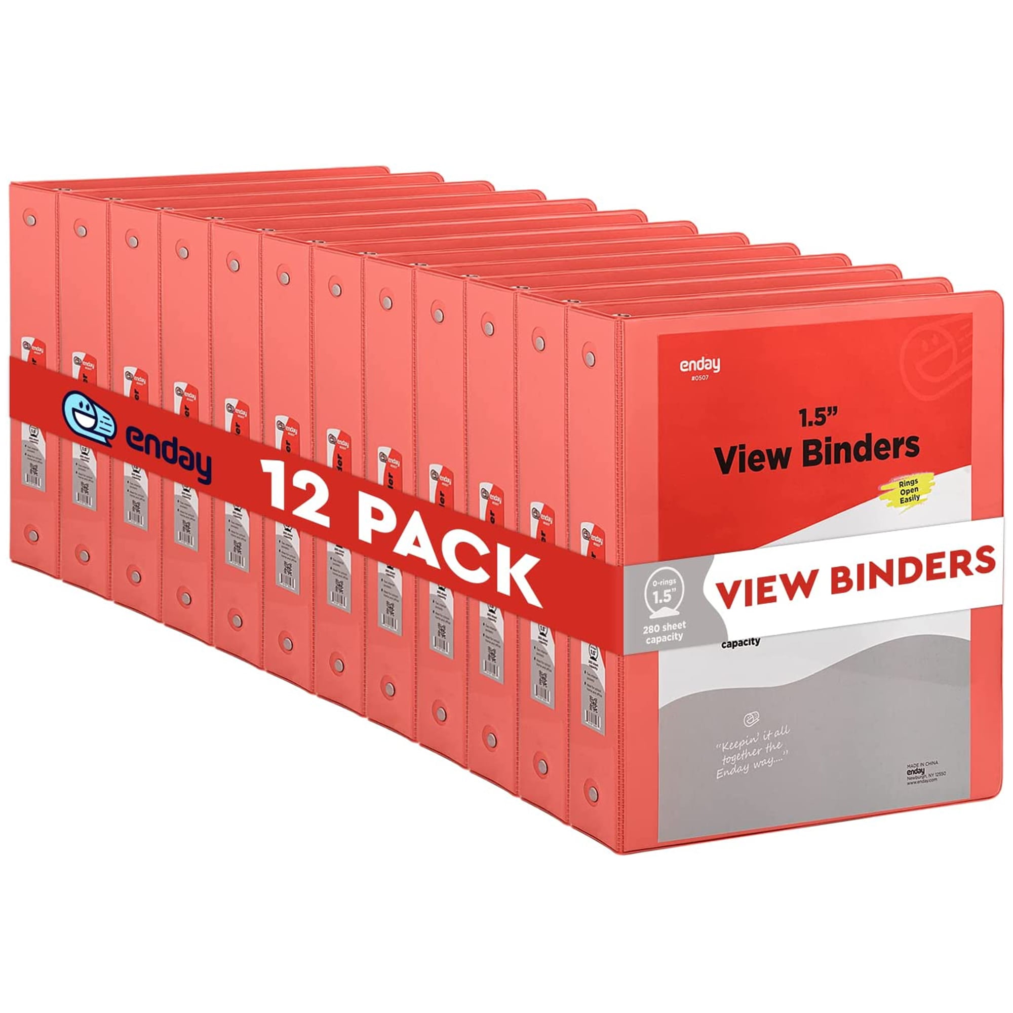 Enday 1.5 Inch Binder 3 Ring Binders with Pockets for Home, Office