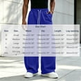 thumbnail image 4 of Wide Leg Sweatpants for Men,Drawstring Elastic Waist Loose Fit Pants with Pockets for Daily Wear, 4 of 7