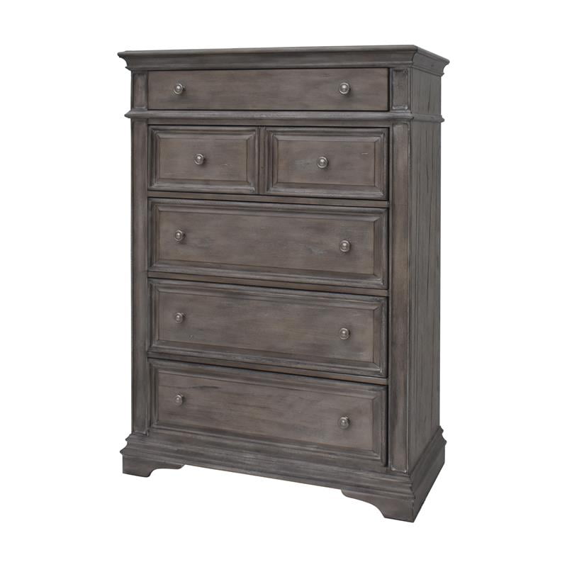 Highland Park Driftwood Gray Wood 5-drawer Chest - Walmart.com