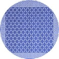 thumbnail image 1 of Ahgly Company Machine Washable Indoor Round Abstract Blue Contemporary Area Rugs, 6' Round, 1 of 4
