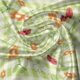 thumbnail image 7 of Ambesonne Summer Valance & Curtain, Ladybugs Flowers Leaves, 55"x24", Lime Green Orange Red, 7 of 7