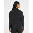 thumbnail image 3 of Avia Women's Corded Open Neck Polo Top with Long Sleeves, Sizes XS-3XL, 3 of 5
