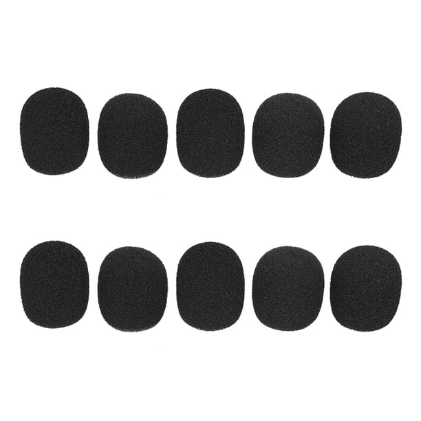10 piezas Mini cubierta de micrófono Auriculares de repuesto Cubierta de micrófono de espuma Au Irfora Cubierta de micrófono