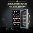 thumbnail image 6 of IVATION 8-Bottle Thermoelectric Wine Cooler Stainless Steel with Wood Shelves, 6 of 9