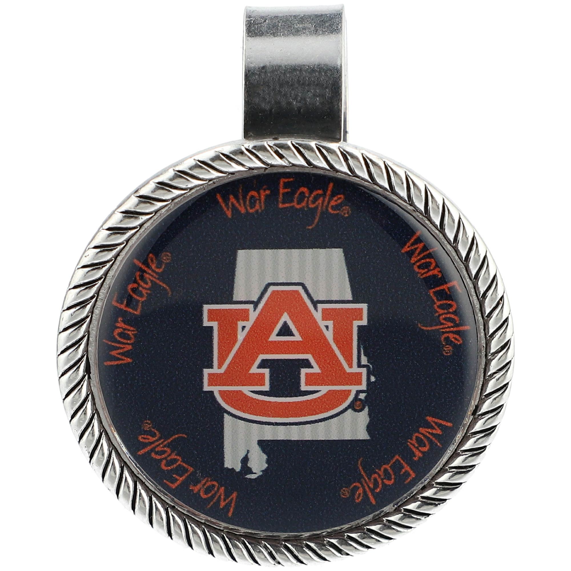 Auburn Tigers Striped Visor Clip 