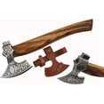 thumbnail image 5 of SZCO 15.5 Inch Skull Axe Stainless Steel Head Wood Handle with Etched Design and Leather Sheath Outdoor Camping Utility Tool, 5 of 5