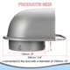 thumbnail image 2 of Cubierta de ventilación de aire de escape Uxcell de 6" para salida de pared exterior con rejilla de louver y tapa de ventilación con malla gris, 2 of 5