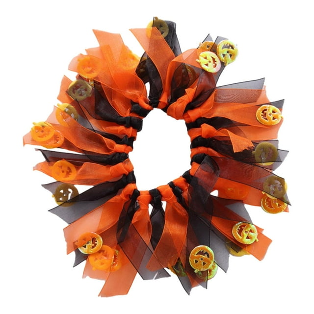 Gargantilla para mascotas de Halloween, bufanda navideña para mascotas, bandana, corbata, cinta duradera para gatos y perros naranja y negro