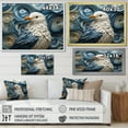 thumbnail image 4 of Designart "Geometric Guardian Coastal Seagull II" Animals Floater Framed Wall Art Living Room, 4 of 7