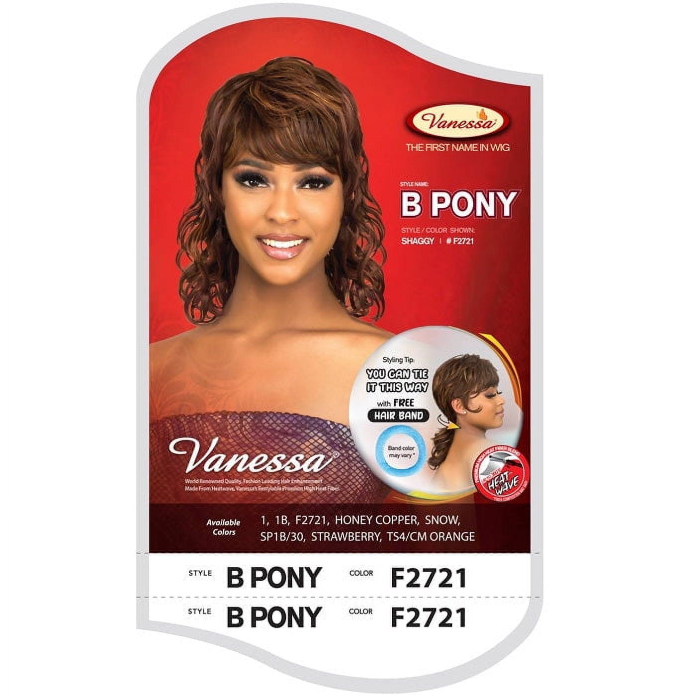 Vanessa Fashion Wigs Synthetic Hair Full Wig - B PONY