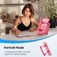 thumbnail image 5 of Fintie Shockproof Case for iPad (A16) 11th Generation 11 Inch (2025), iPad 10th Gen 10.9 Inch (2022) - [Built-in Pencil Holder] Slim Frosted Protective Cover with Multi-Angle Kickstand (Pink), 5 of 10