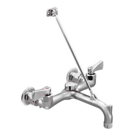 Moen M-DURA Rough Chrome Two-Handle Service Sink Faucet