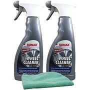 Sonax Full Effect Wheel Cleaner (16.9 oz) Bundle With Microfiber Cloth (3 Items)