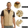 thumbnail image 6 of Men's Full-Zip Polar Fleece Vest, Beige L, 1 Count, 1 Pack, 6 of 6