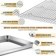 thumbnail image 3 of Stainless Steel Baking Sheet with Rack Set,  16”x12” Cookie Sheet Pan for Oven, Rimmed Metal Tray with Wire Cooling Rack for Cooking Roasting Resting Bacon Meat Steak - Dishwasher Safe, 3 of 7