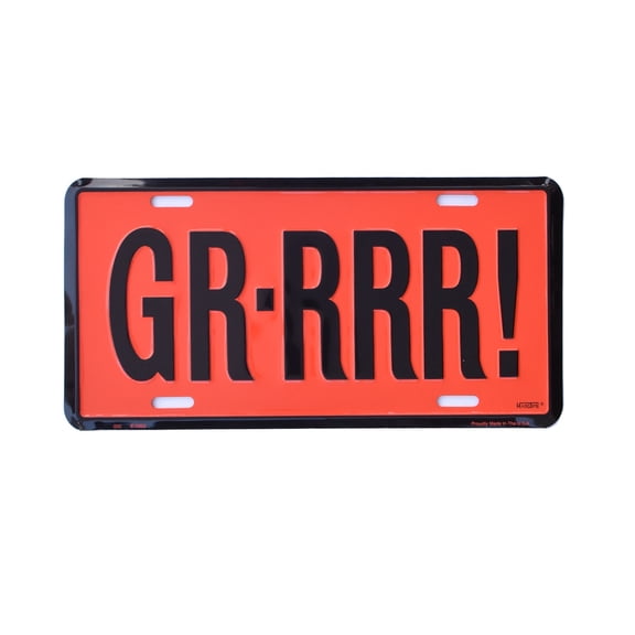 GTO The Judge Vintage Pontiac GRRR Metal Car License Plate Sign Garage Wall Art Man Cave Home Bar Decor