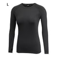 thumbnail image 3 of Guardurnaity Camiseta con cuello redondo, ropa interior térmica básica, camisetas cálidas de manga larga, camiseta transpirable, ropa térmica Prendas para la parte del cuerpo Negro L, 3 of 6
