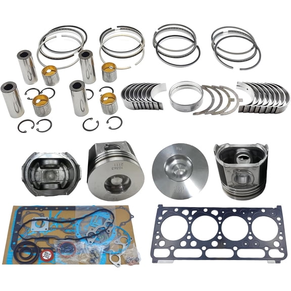 V2003 Engine Overhaul Rebuild Kit (No cylinder liner and valve) for Kubota V2003-M-DI V2003-DI Direct Injection Engine For Bobcat S185 S175 S160 Loader Piston Diameter 83mm