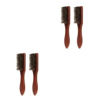 Hemoton 4 pcs Wooden Hair Brush Beard Brush For Men Back Hair Beard Grooming And Smoothing Brush Set For Travel And Daily Use