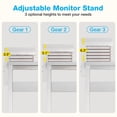 thumbnail image 4 of L-Shaped Computer Desk with Power Outlets, Adjustable Monitor Shelf, Storage Drawers, Keyboard Tray & LED Lights, Reversible Gaming Desk for Home Office, Pure White, 4 of 11