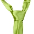 thumbnail image 3 of Cravate Décontractée Unisexe Slim Cou Cravate Étroite - Vert Jaune Uni, 3 of 4