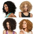 thumbnail image 3 of LHWEN African Black Short Curly Wig With Side Part For Export To Europe And America Beauty Salon Straight Hair Fun Lace Wavy Curls Braided Hair Synthetic Hair bohon Perfect for Party Everyday, 3 of 4