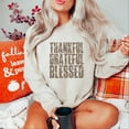 thumbnail image 2 of Thankful Grateful Blessed Block Distressed - Women's Graphic Sweatshirt, 2 of 14