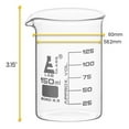 thumbnail image 2 of Beaker, 150ml - Low Form with Spout - White, 25ml Graduations - Borosilicate 3.3 Glass - Eisco Labs, 2 of 5