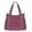 Purple, variant on HAWEE Canvas Tote Bag for Women Daily Work Handbag Casual Zip Top Shoulder Bag for Shopping Business Travel, Gray