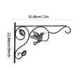 thumbnail image 3 of Soporte Metálico de Pared para Colgar con Diseño de Pájaro y Pergamino: Gancho Decorativo para Cestas de Flores, Faroles, Campanillas de Viento y Comederos para Pájaros. Colgador de Hierro Forjado In, 3 of 6