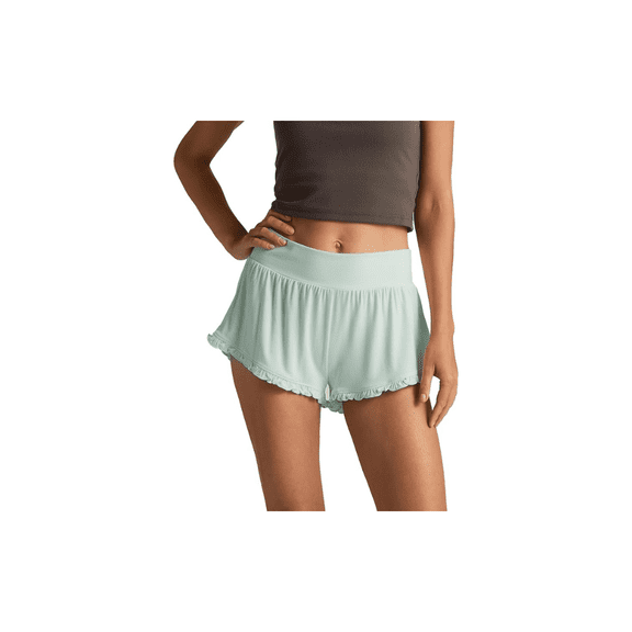 Faceplant Bamboo Ruffle Shorts (Aqua Mist, Small)