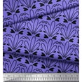 thumbnail image 3 of Soimoi Purple Cotton Poplin Fabric Tendril & Abstract Print Fabric by the Yard 56 Inch Wide, 3 of 3