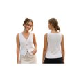 thumbnail image 2 of LMLYSoH Women's Cardigan Vest Elegant Solid Color Sleeveless V Neck Button Up Knit Sweater for Spring Daily Wear, 2 of 9