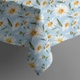 thumbnail image 5 of Lightblue Daisy Flower Green Dots Pattern Square Tablecloth,Waterproof Square Table Cover,Wipeable Spillproof Washable Table Cover for Home Kitchen Party Decor 52"x52"(132x132cm), 5 of 6
