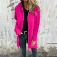 thumbnail image 6 of Zengying Trench Coats for Women Casual Single Breasted Hooded Jacket 2024 Coat Single Breasted Long Coats for Women Women's Casual Trench Coat Fall Jackets for Women Pink, 6 of 6