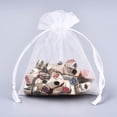 thumbnail image 4 of Organza Gift Bags with Drawstring Wedding Party Christmas Favor Gift Bags Organza Pouches for Potpourri White 20x15cm, 4 of 4