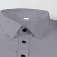 thumbnail image 4 of Krdevn Mens Shirts - Men's Stretch Comfort Fit Dress Shirt Relaxed Fit Casual Wear Plus Size Formal Business Shirt Breathable Fabric,Mens Fall Shirts,Color:Grey,Size:7XL, 4 of 5