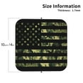 thumbnail image 2 of Rateoe American Flag Camo Drawing Drink Coasters Set of 4 Leather Coasters Spill Protection for Table Desk,Durable and Non Slip Leather Coaster ,4 Inches Drink Mats-Square, 2 of 6