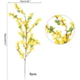 thumbnail image 2 of 6 PCS 25.5inch Artificial Flowers Yellow Silk Fake Winter Jasmine Long Stem Artificial Orchids Flowers for Decoration Indoor Outdoor Wedding Home Bedroom Yard Cemetery, 2 of 5