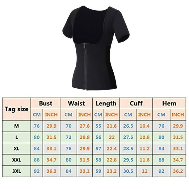 Chaleco de neopreno DYNWAVEMX sauna mujer cortas sudor caliente gimnasio 3XL