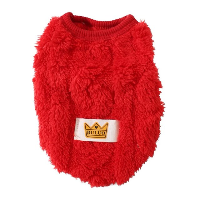 Fleece Pullover Pet Clothes Cute Wavy Double-sided Puppy Kitten Coats Sweater for Small Medium Dogs Cats Warm Winter Outfit ShopWise Round