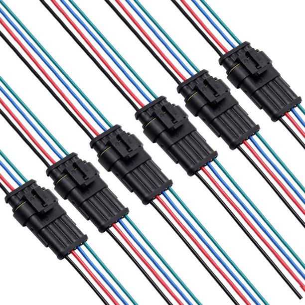 4 Pin Connector,Way 16 AWG Wire,Waterproof Wire 1.5mm Series Terminal
